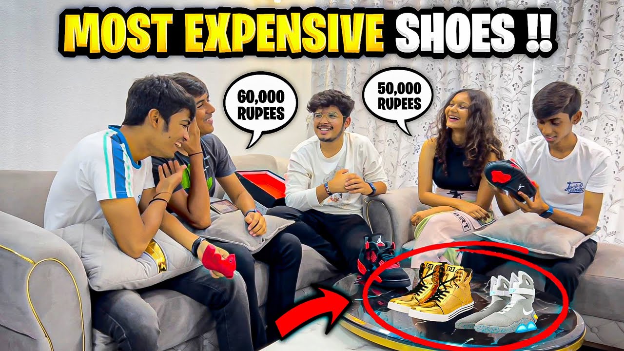 Guess The Most Expensive(50,000₹) & Cheap(890₹) 😱Shoes Of TSG