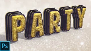 Glittering Festive  3D Text Effect in Adobe Photoshop CC  - PART 2