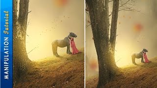 Photoshop Manipulation Tutorial : Woman & Her Horse screenshot 1