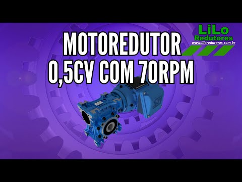 Motoredutor WCG01 com Motor de 0,5cv e 70rpm Weg Cestari Trifásico 1:25 NCJ