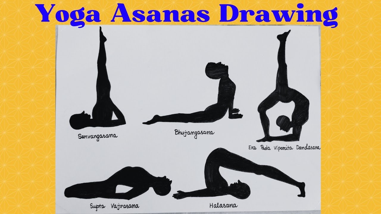 Sketchy yoga poses illustration set | Yoga poses, Illustration, Poses