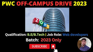 Pwc Recruitment 2023 for Web Developer | 2023 batch hiring | Freshers Eligible ✔️🔥