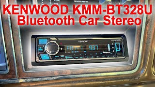 KENWOOD KMM-BT328U Bluetooth Car Stereo Installation and Review in 1979 Ford Bronco