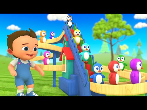 Learning Numbers with Wooden Penguin Climb Stairs Numbers Toy Set - Little Baby Boy | 3D Educational