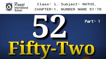 Class- l, Subject- MATHS, Topic- CHAPTER-1, NUMBER NAME 51-70, Part- 1, Rawal International School