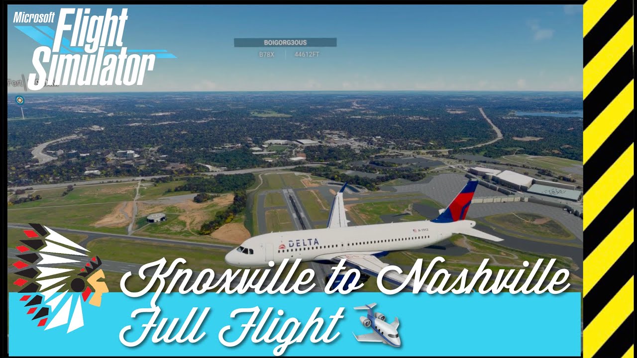 Microsoft Flight Simulator 2020 Knoxville to Nashville, TN. No