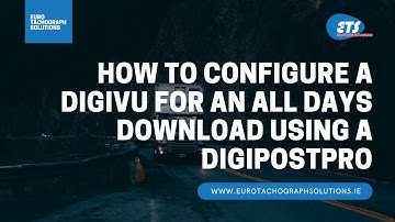 How to configure a DigiVU for an 