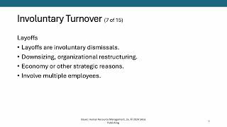 Chapter 10 Managing Employee Separations and Retention pt 5