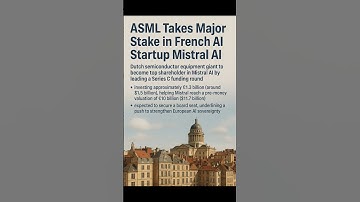 ASML invests €1.3B in Mistral AI 🇪🇺🤖 boosting Europe’s AI power 💡🚀 #ASML #MistralAI #TechNews