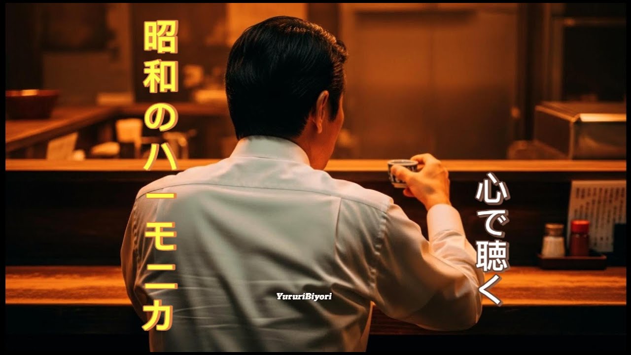 【昭和レトロ】 涙が出るハーモニカ。独り酒と雨音のBGM 🍶 (哀愁・睡眠)