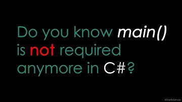 How to write a C# program without main() function in .NET5 and later