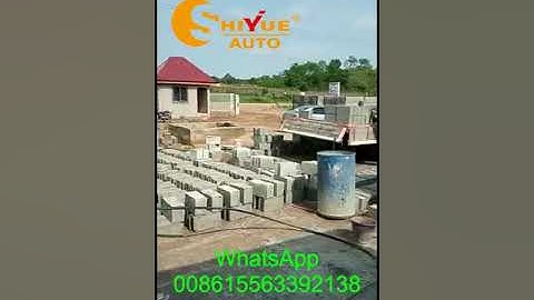 Concrete soild brick hollow block making machine Customer production site video Shiyue machine 2021