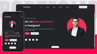 How To Make A Portfolio Website Using HTML CSS JS | Complete Responsive Website Design