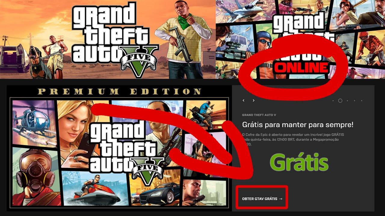 Grand Theft Auto V - GTAV grátis na Epic Games Store