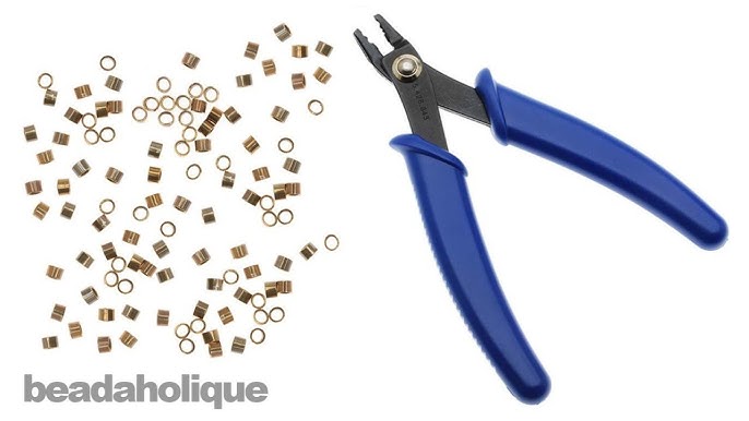 How to Secure Crimp Beads Using Crimping Pliers and Chain-nose Pliers -  Jewelry-making Techniques 