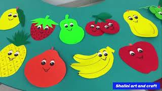 Paper fruits | Paper fruit craft | paper fruit basket | How to make fruits cutouts￼ screenshot 4