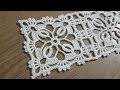 Tığişi örgü kare dantel motifi yapımı & Crochet doily