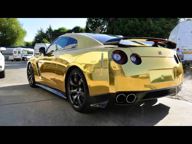 Nissan GTR in Gold Chrome