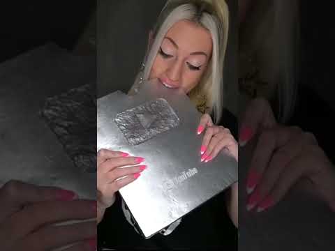 ASMR EDIBLE YOUTUBE SILVER PLAY BUTTON ( SILVER FOOD ) FUNNY VIDEO, MUKBANG 먹방 #shorts