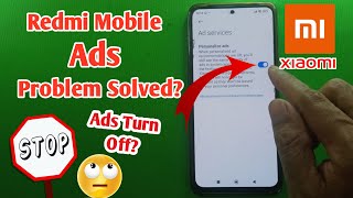Redmi mobile ads stop | how to solve ads problem on redmi android phone | Mi Ads problem & solution