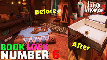 Where to find Number 6 Button Location Hello Neighbor 2 | Bakery Blue Book Lock Key Location