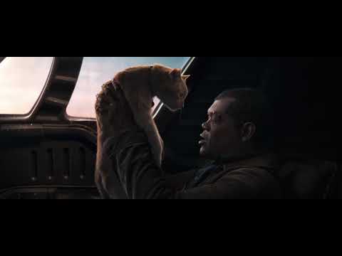 Goose Scratches Nick Fury's Eye - Captain Marvel (2019) [HD]