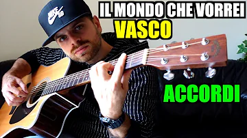 Tutorial Chitarra - IL MONDO CHE VORREI (Vasco Rossi) ACCORDI