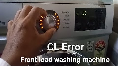 LG front load washing machine CL error