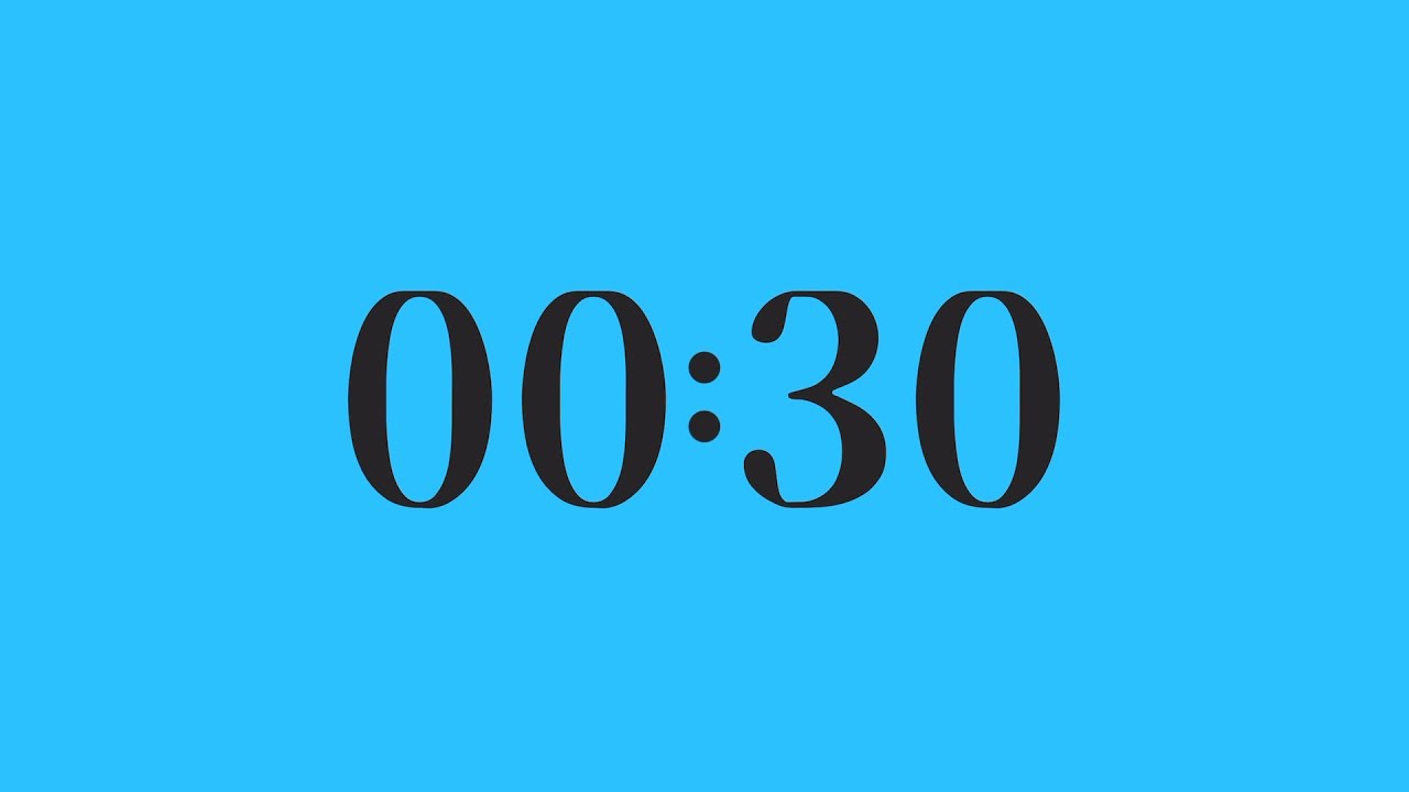 30 second countdown, Timer & alarm clock. - YouTube