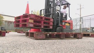 A forklift rodeo