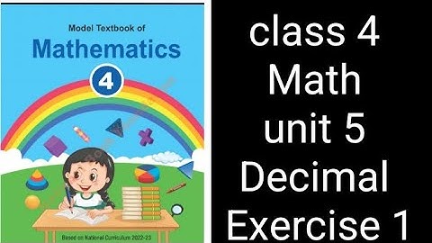 Class 4 Math | Unit 5 Exercise 1 | Decimal Numbers | Federal Board (NBF)