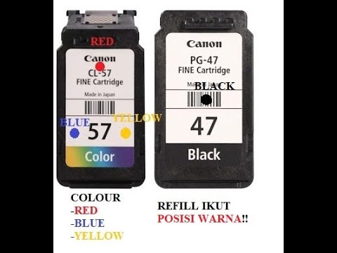 CARA JIMAT REFILL ink cartridge BAWAH RM 15!! E400 Canon Printer [CL-57/PG-47]