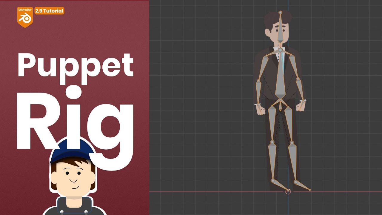 How to rig a 2D character in Blender [] - YouTube