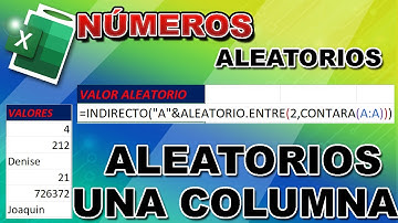 Valores Aleatorios De Una Columna - Excel