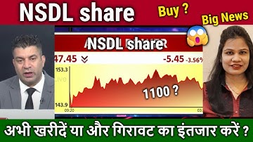 NSDL share latest news, Buy,hold or sell?,Analysis astha jain,cdsl,nsdl share long term target 2030