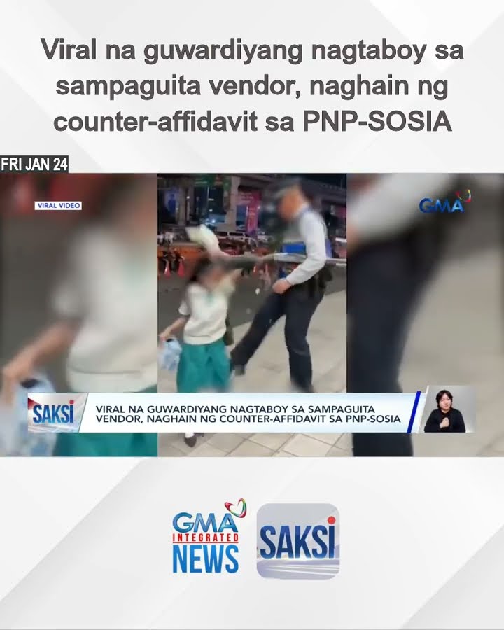 Viral na guwardiyang nagtaboy sa sampaguita vendor, naghain ng counter-affidavit sa PNP-...| Saksi