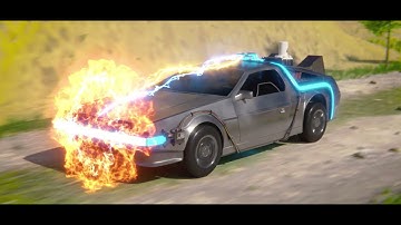 Back to the Future DeLorean Teleport in Blender and After Effects