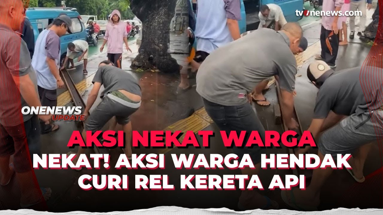 Viral! Warga Diduga Colong Rel Kereta Api di Jaktim, Namun Digagalkan Petugas | OneNews Update