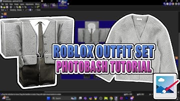 SPEED PHOTOBASHING GREY SUIT - ROBLOX DESIGNING (paint.net)