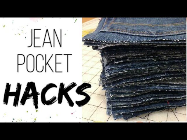 23 Best Jean Pocket Crafts; How To Repurpose Denim Pockets - Pillar Box Blue