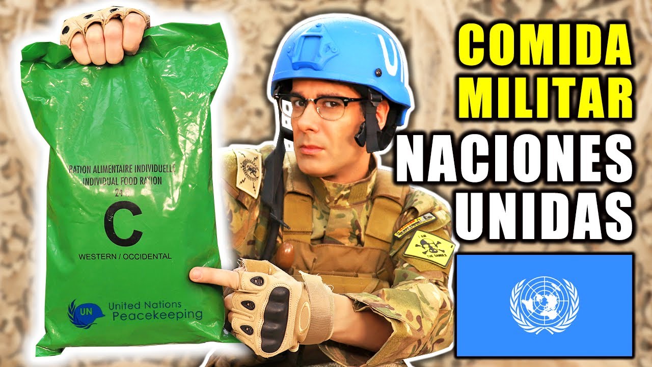 Probando COMIDA MILITAR de CASCOS AZULES de NACIONES UNIDAS 24 Horas