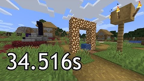 Making a Minecraft Aether Portal in under 35 seconds (Aether SSG)