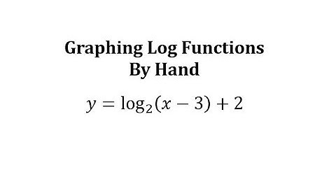 Graphing Log Functions by Hand: y=log_(2)(x-3)+2