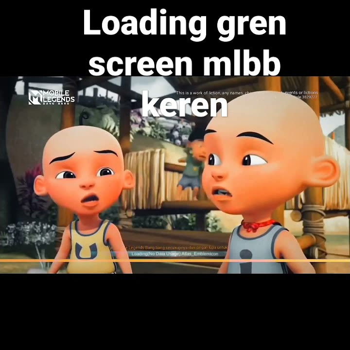 loading Green screen mlbb versi Upin ipin