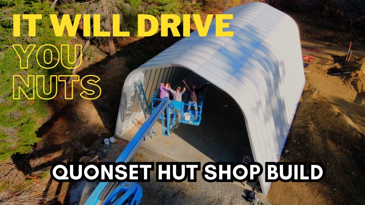 Quonset Hut Shop Build So Many Bolts! Tiny Home Living YouTube