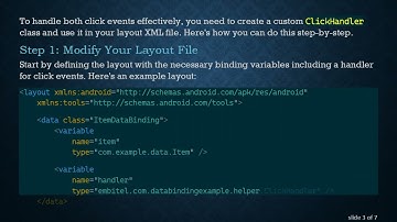 How to Add a Click and Long Click Listener on the Same View using Data Binding in Android