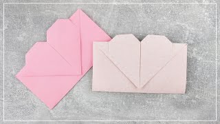DIY Origami Briefumschlag mit Herz falten | schöne Geschenkidee aus Papier screenshot 3