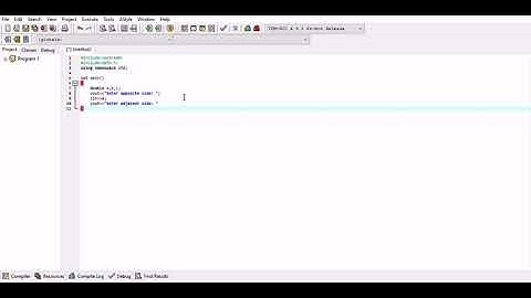 C++ Program Finding the Hypotenuse
