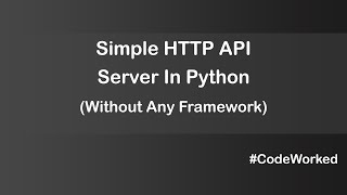 Create Simple API Server In Python (Without Framework)