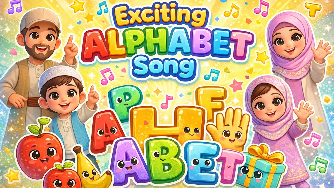English Alphabet for Kids | Learn ABC with Family Character | A-Z islamic English Words